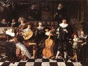 MOLENAER, Jan Miense Family Making Music ag oil painting artist